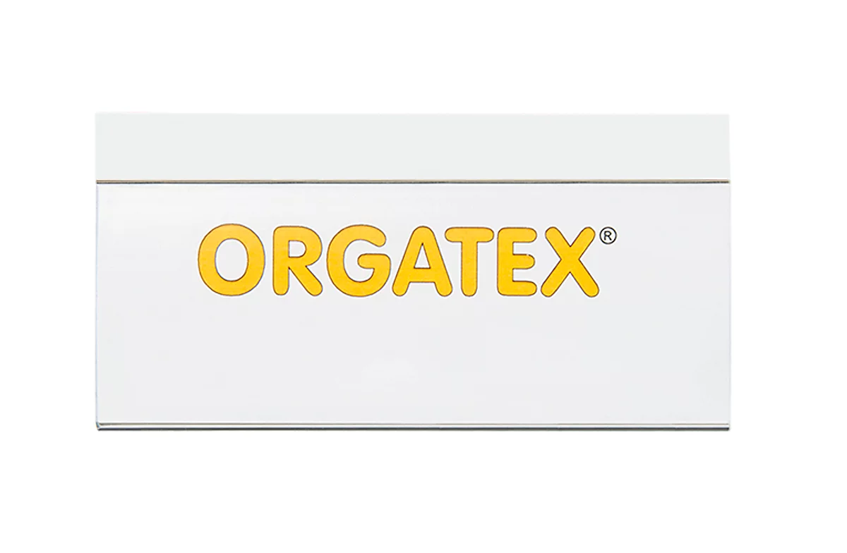 Etiquetas insertables magnéticas ORGATEX estándar, 27 x 100 mm, 100 unidades