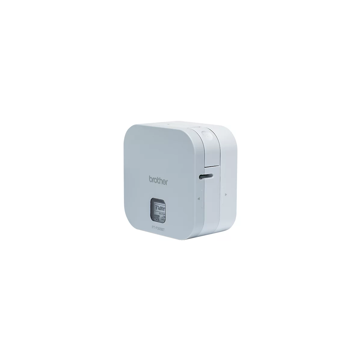 Etiqueteuse Brother P-touch Cube, Bluetooth, iOS/Android, 20 mm/sec, pour étiquettes 3,5/6/9/12 mm, ruban TZe 12 mm inclus, L 112 x P 61 x H 115 mm, blanc
