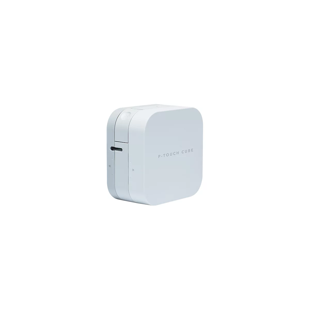 Etiqueteuse Brother P-touch Cube, Bluetooth, iOS/Android, 20 mm/sec, pour étiquettes 3,5/6/9/12 mm, ruban TZe 12 mm inclus, L 112 x P 61 x H 115 mm, blanc