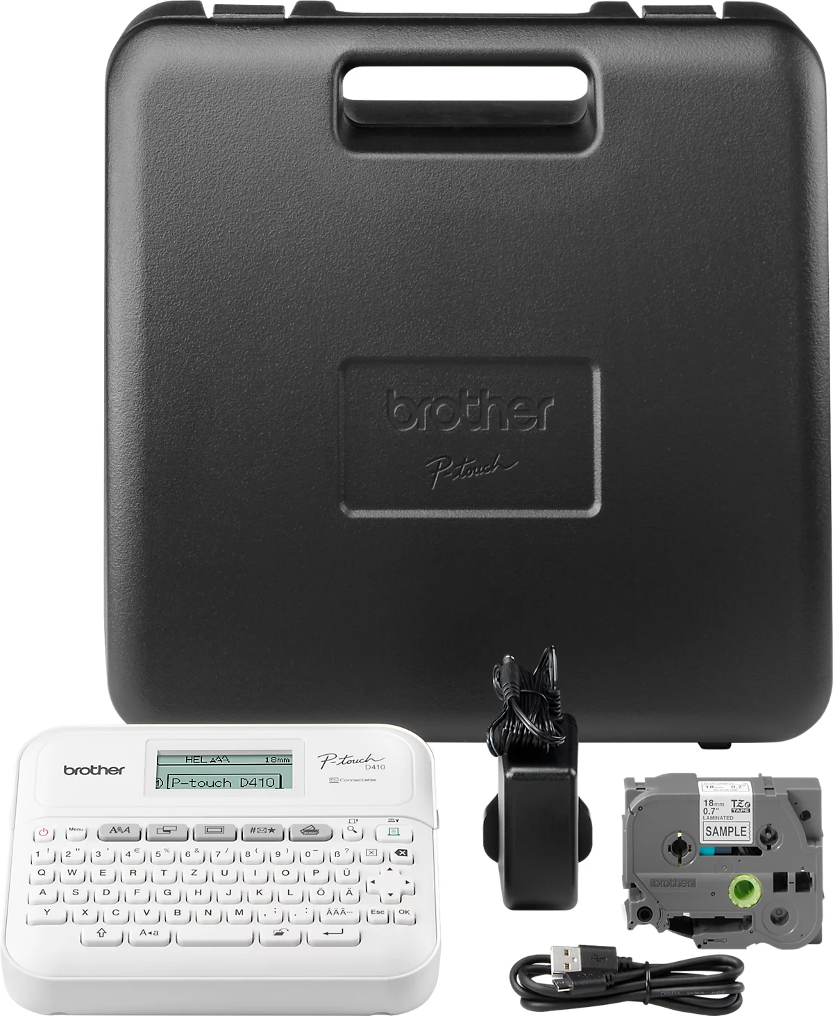Brother P-Touch PT-E110 - Étiqueteuse - Noir et blanc - transfert