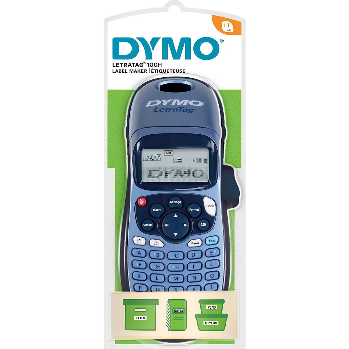 DYMO Étiqueteuse avec 3 rubans d'étiquetage en bonus, étiqueteuse portable  LetraTag 100H et rubans d'étiquettes LT, facile à utiliser, idéal pour  l'organisation de la maison et du bureau : : Fournitures pour