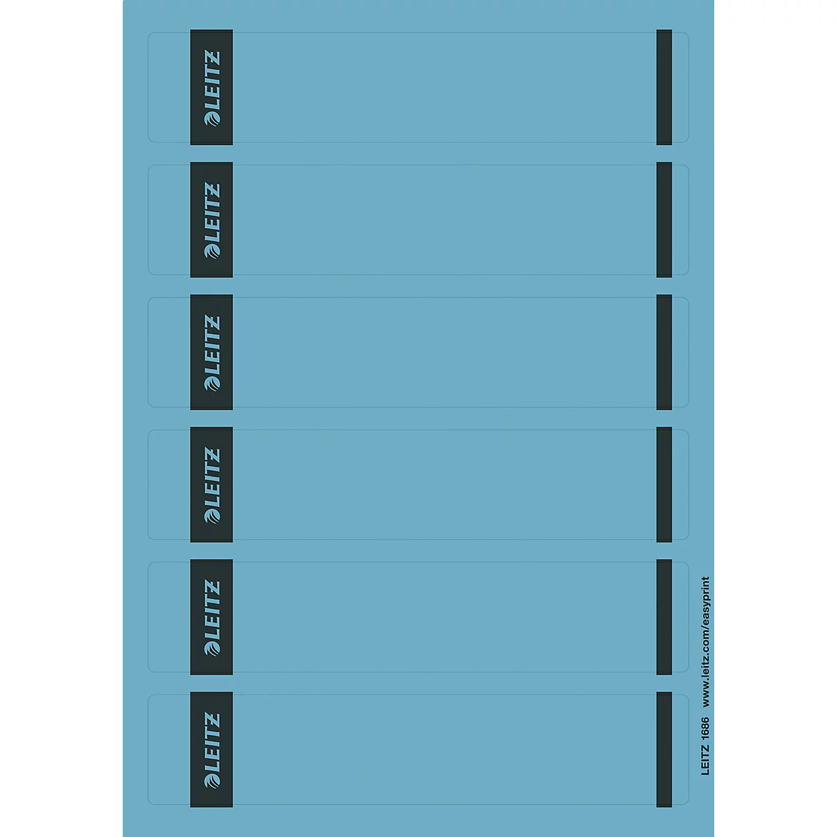 Étiquettes courtes pour classeurs LEITZ®, imprimable, largeur de tranche 50 mm, autocollant, 150 p., bleu