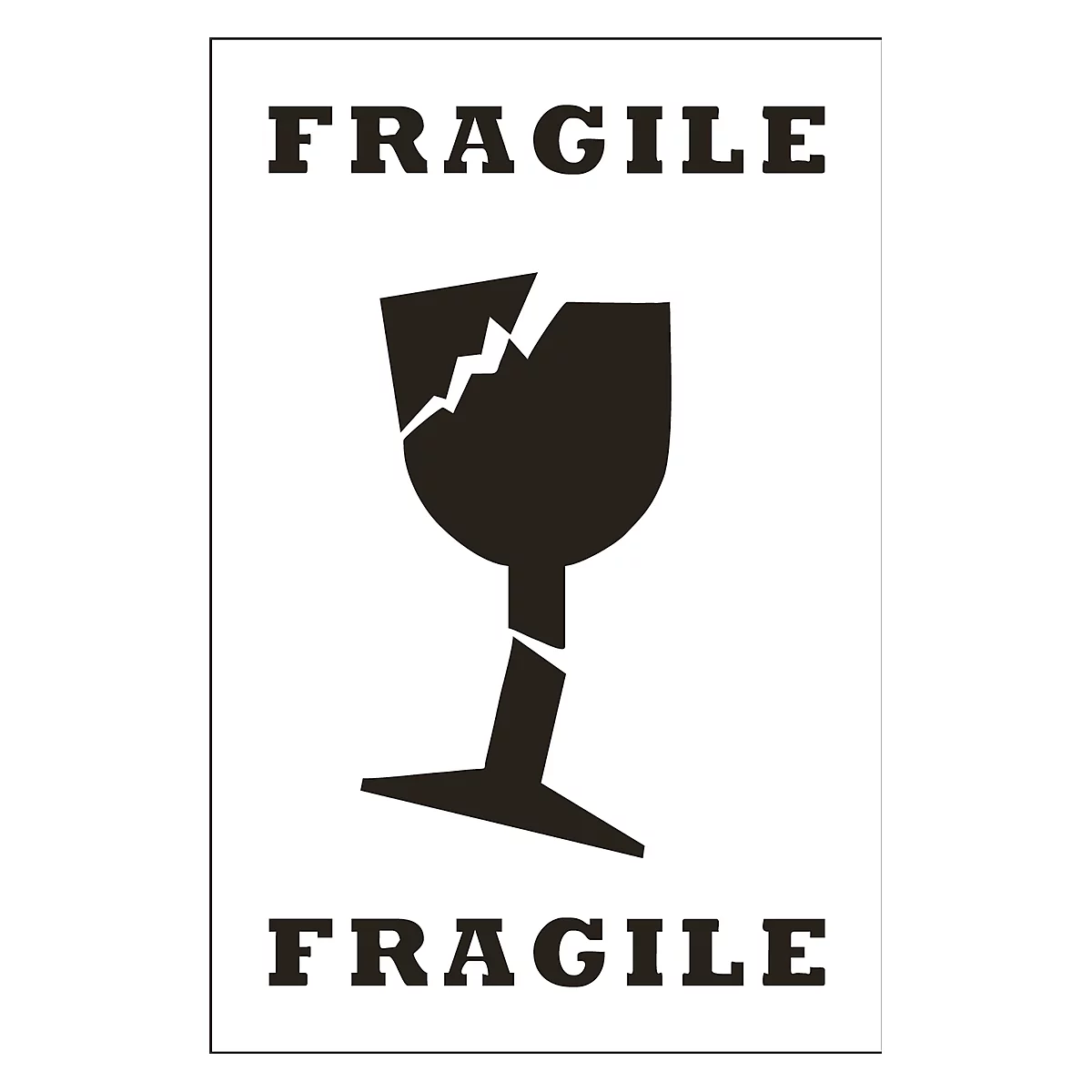 Étiquettes d’avertissement et de signalisation « Attention verre », 50 p.