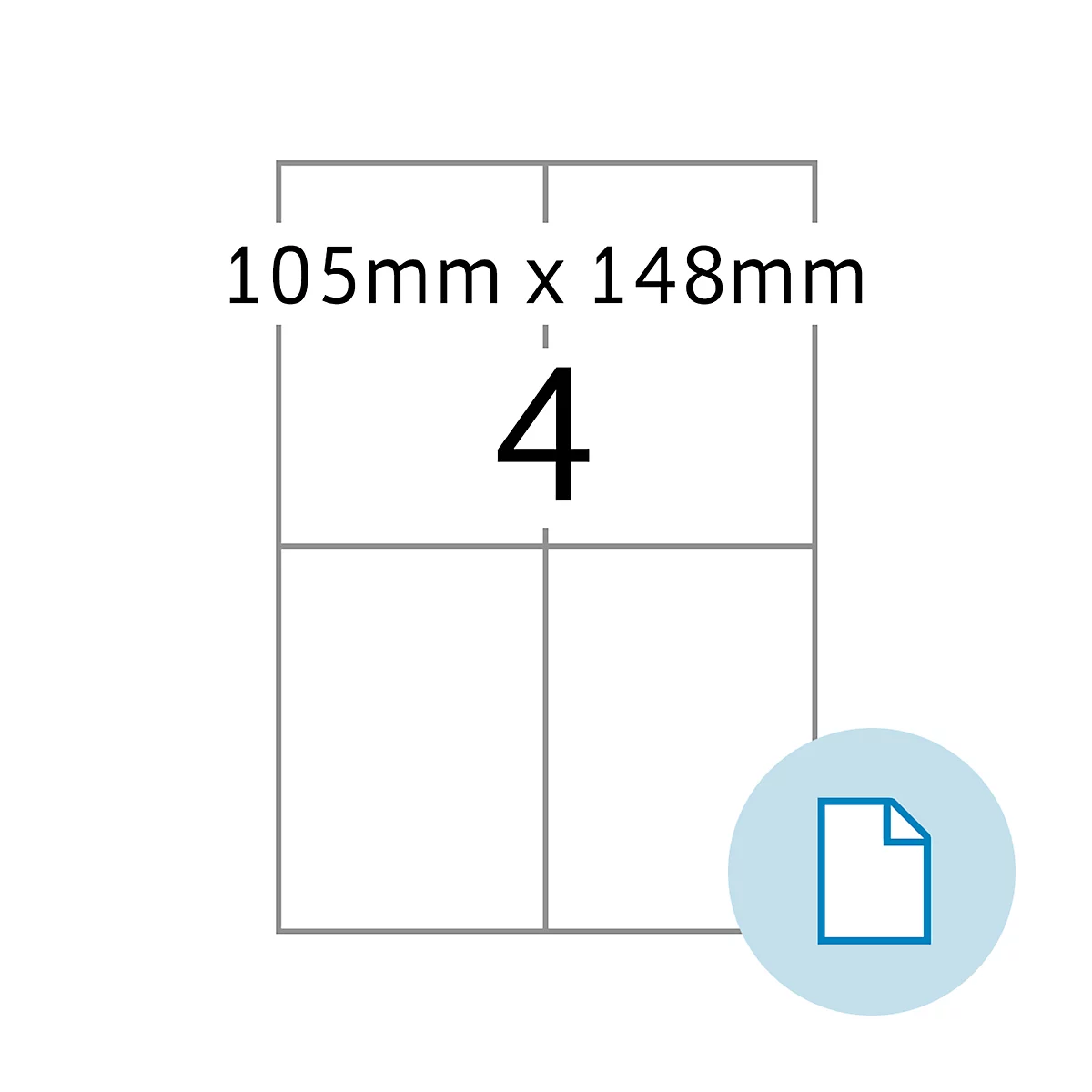 Disposition en quatre champs, avec dimensions et numéro 4.