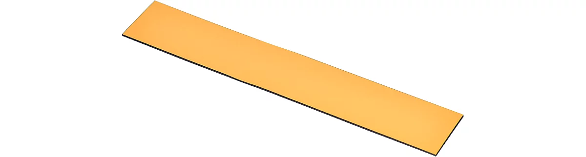 Étiquettes magnétiques pour rayonnage, 20 x 150 mm, jaune
