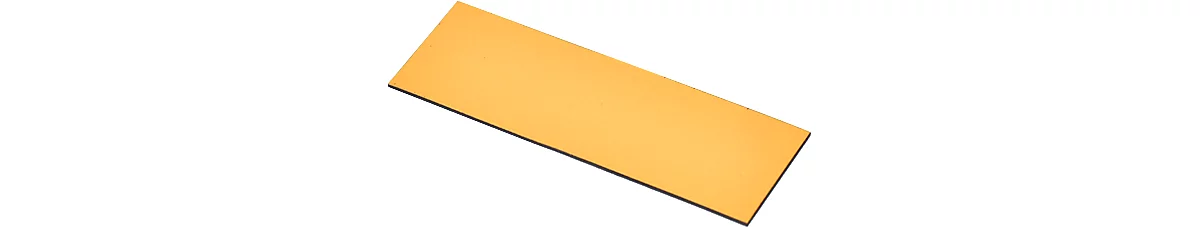 Étiquettes magnétiques pour rayonnage, 25 x 100 mm, jaune