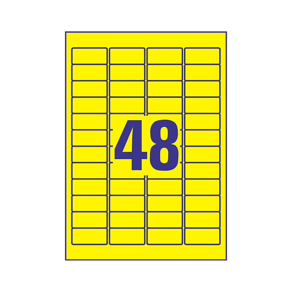 Étiquettes polyéthylène ultra-résistantes L6103-20 Avery Zweckform, 45,7 x 21,2 mm, permanent, jaune