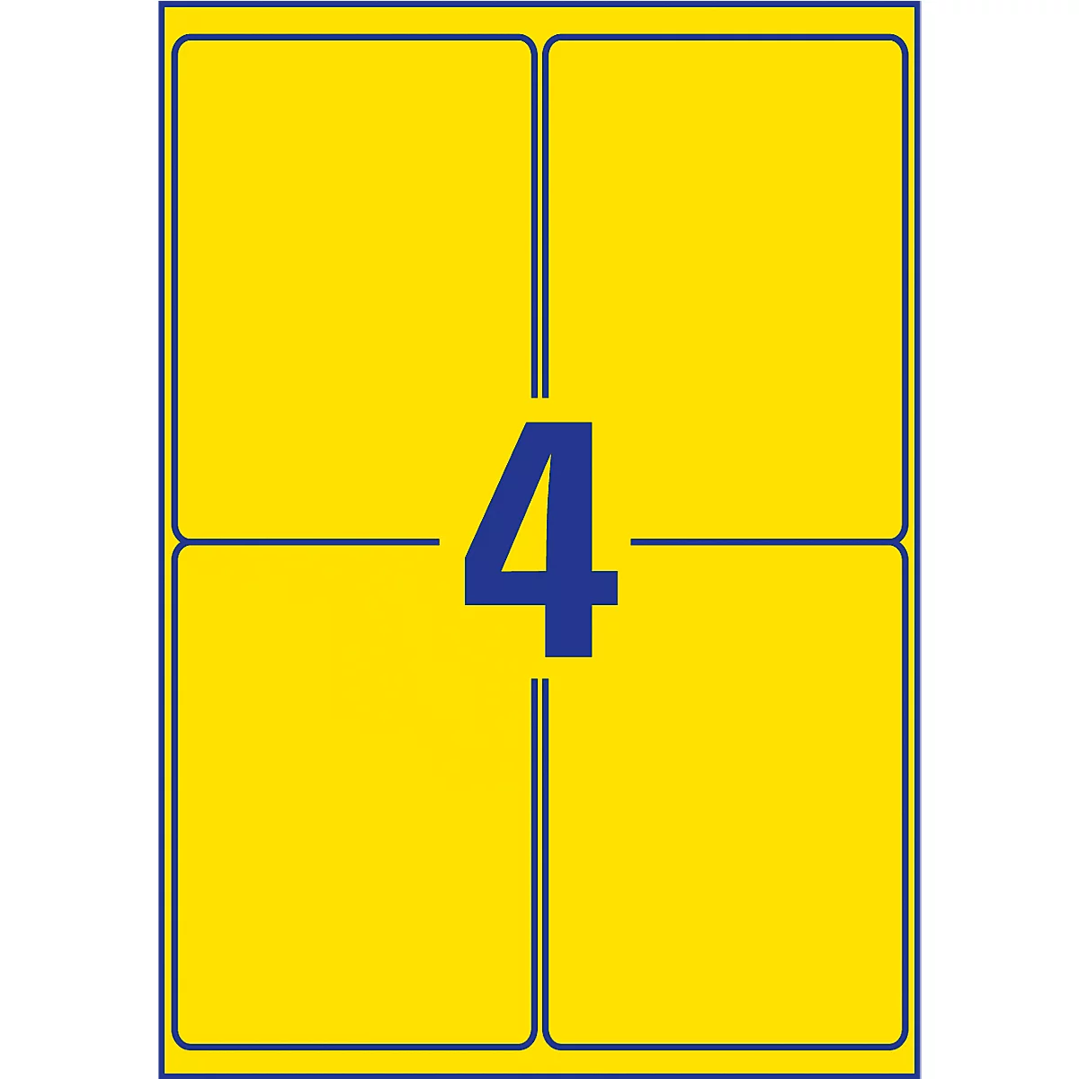 Étiquettes polyéthylène ultra-résistantes L6127-20 Avery Zweckform, 99,1 x 139 mm, permanent, jaune