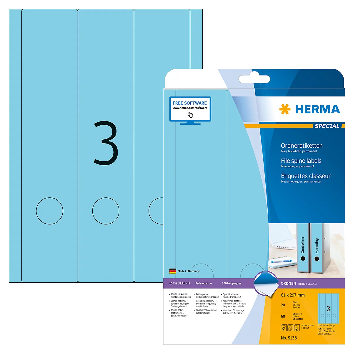 HERMA Film de protection 40 cm x 3 m Film de protection du livre