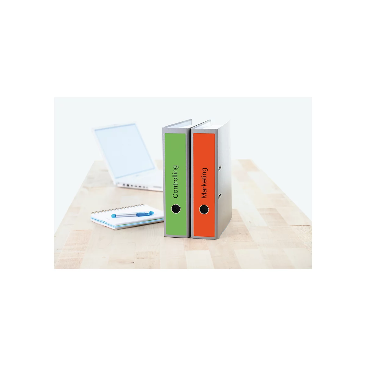 Étiquettes pour classeurs A4 Herma, 297 x 61 mm, adhésif permanent/imprimable, 60 p., vert