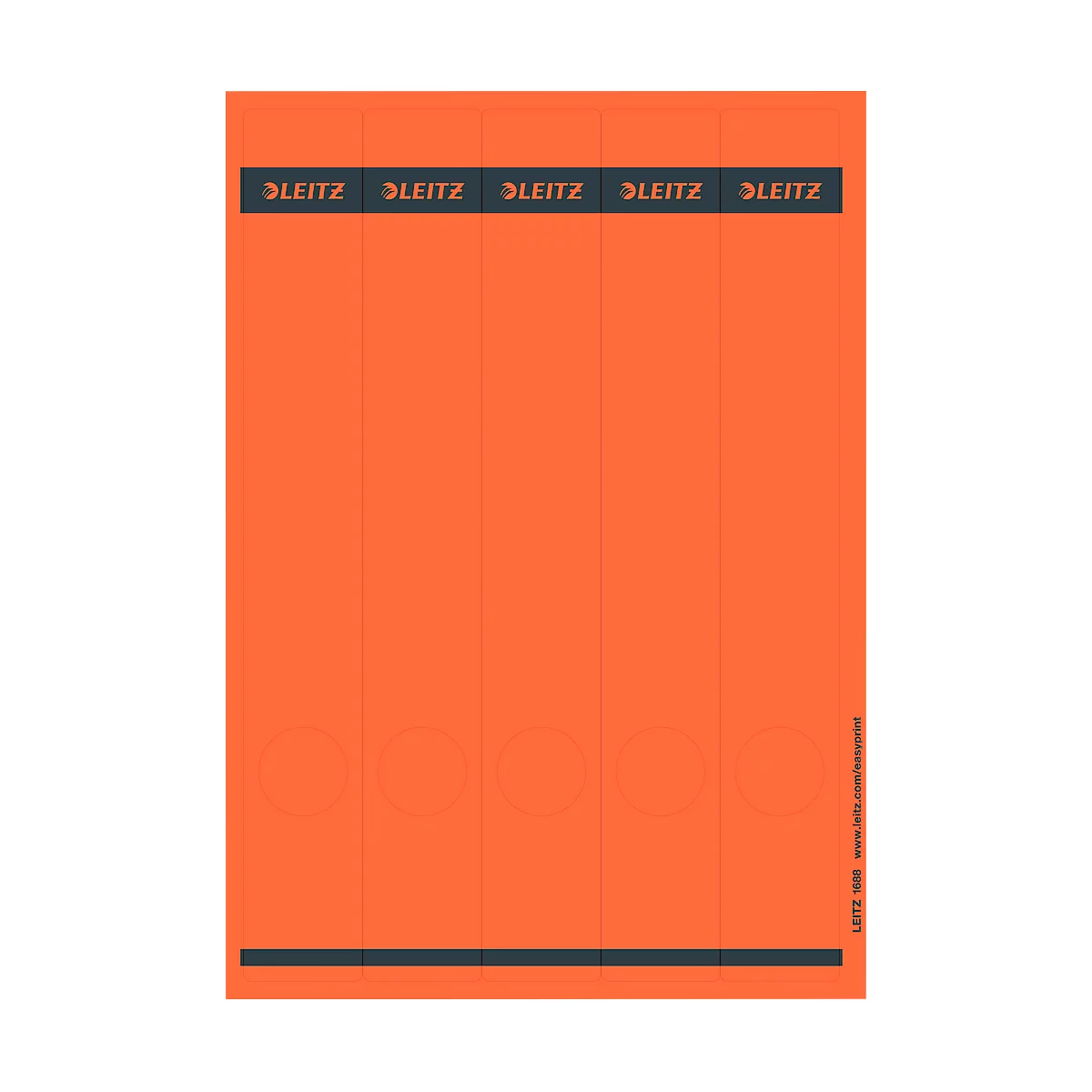 Étiquettes pour classeurs longues LEITZ®, imprimable, largeur de tranche 50 mm, autocollant 125 p., rouge
