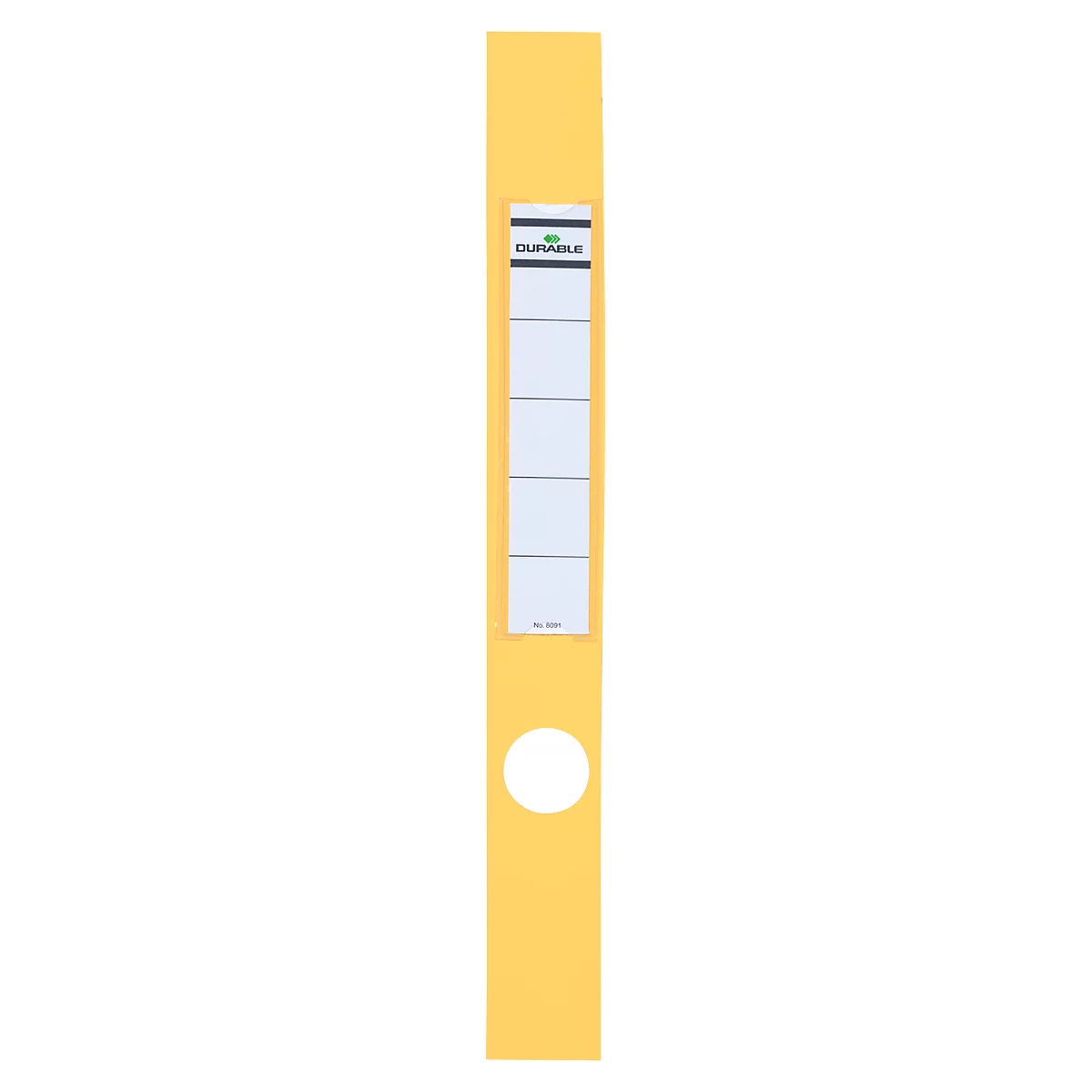 Étiquettes pour classeurs Ordofix DURABLE, largeur de tranche 40 mm, autocollant, 10 p., jaune
