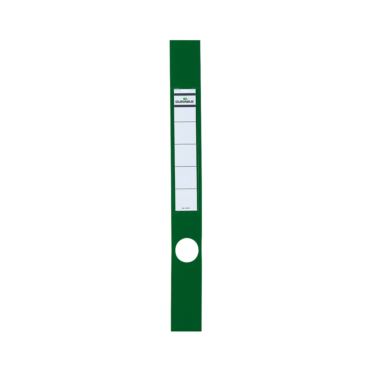 Étiquettes pour classeurs Ordofix DURABLE, largeur de tranche 40 mm, autocollant, 10 p., vert