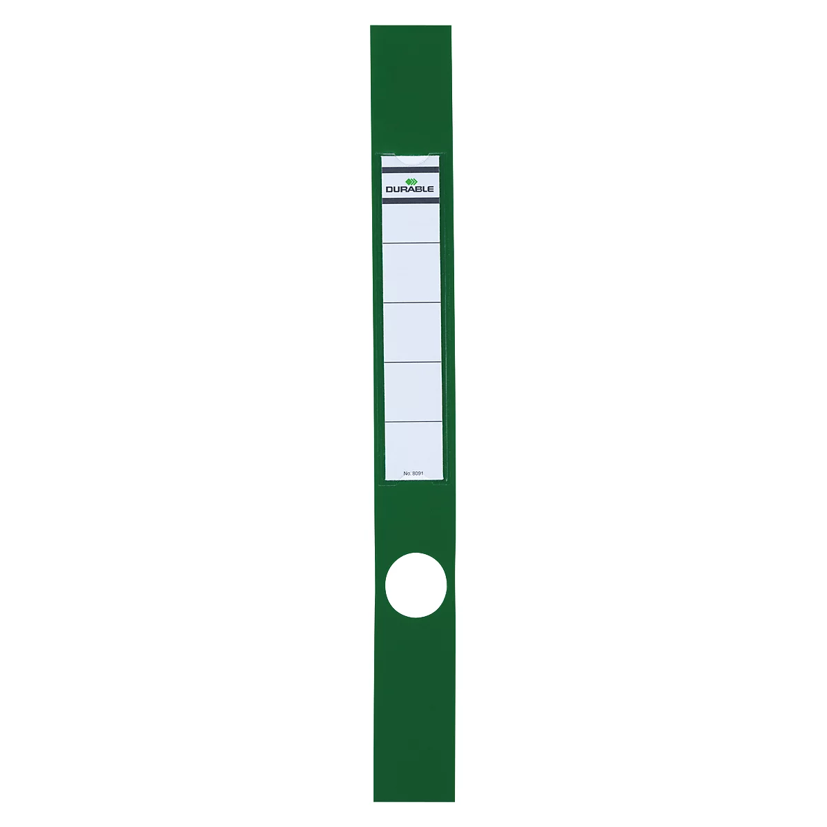 Étiquettes pour classeurs Ordofix DURABLE, largeur de tranche 60 mm, autocollant, 10 p., vert