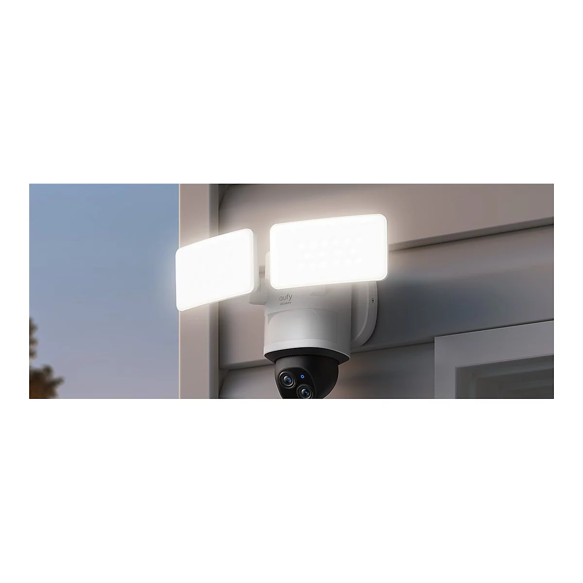 Eufy Floodlight E340 - Netzwerk-Überwachungskamera - schwenken / neigen - Außenbereich - wetterfest - Farbe (Tag&Nacht)