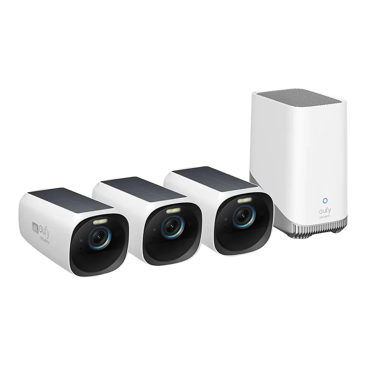 eufyCam S330 (eufyCam 3) - Videoserver + Kamera(s) - drahtlos (Wi-Fi) - 3 Kamera(s) - CMOS - weiß, Schwarz