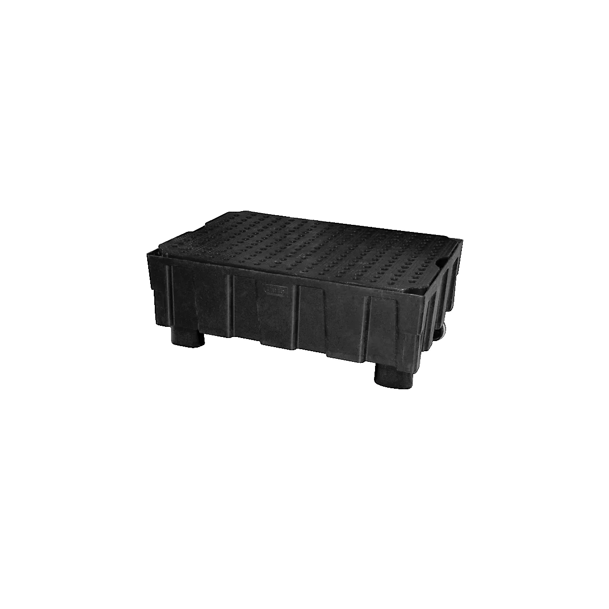EURO-Auffangwanne 250/2 CEMO, Polyethylen, mit 4 Füßen, mit Zulassung, B 1205 x T 805 x H 440 mm, mit PE-Rost