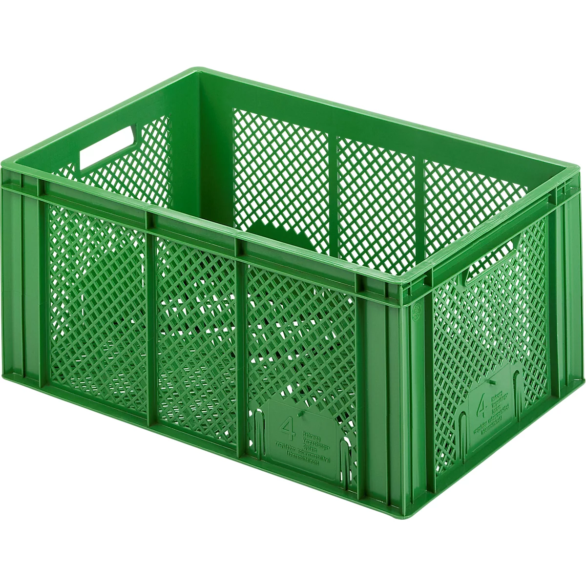 Euro Box bac à fruits et légumes, qualité alimentaire, capacité 55,7 L, version ajourée, vert