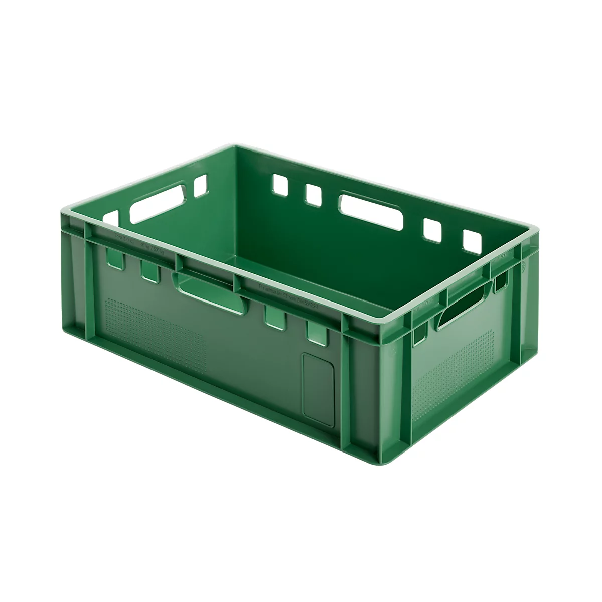 Euro Box boîte à viande, qualité alimentaire, capacité 35,3 L, version fermée, vert