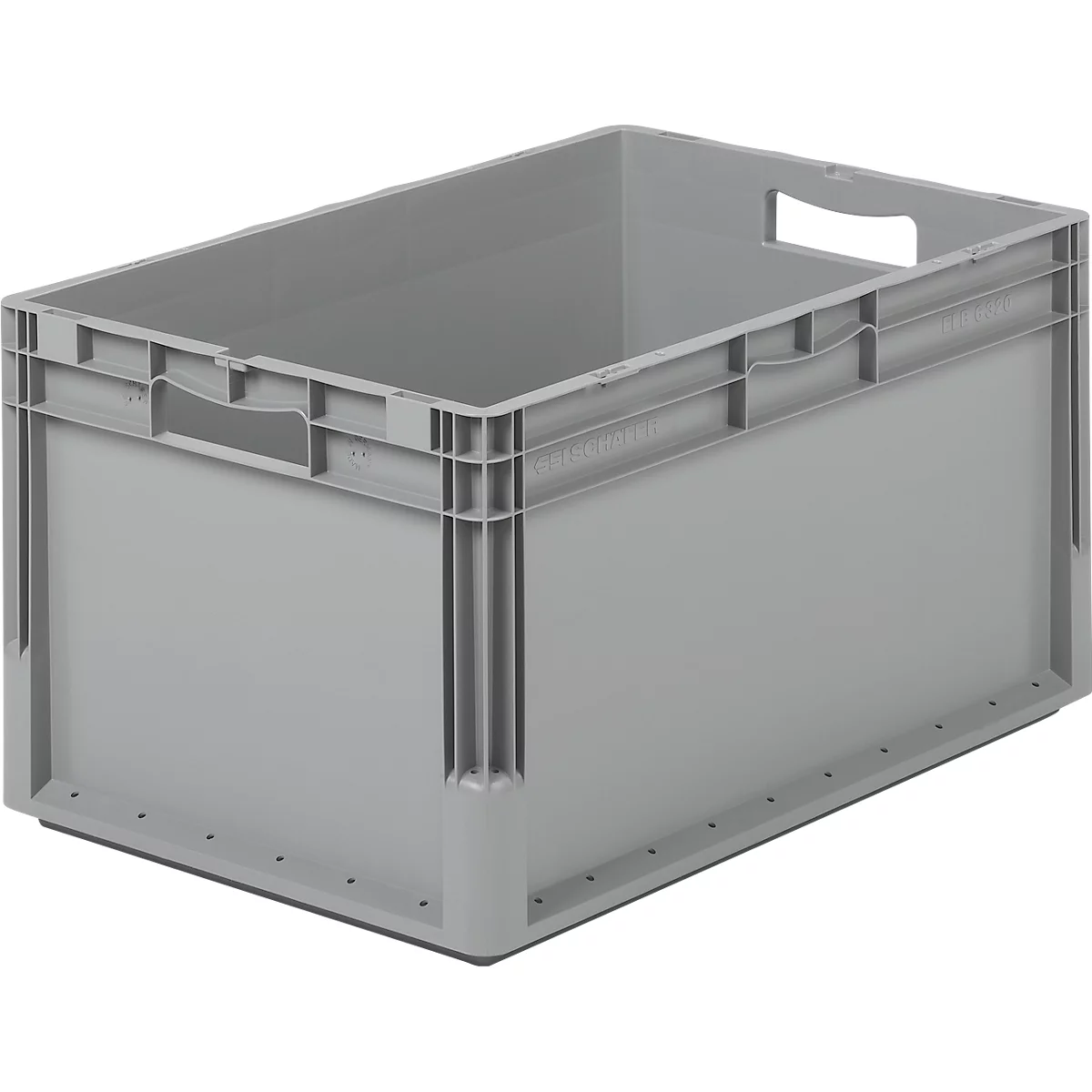 Euro Box ELB 6320 - polypropyleen - B 600 x D 400 x H 320 mm - inhoud 64 l - grijs - 5 stuks