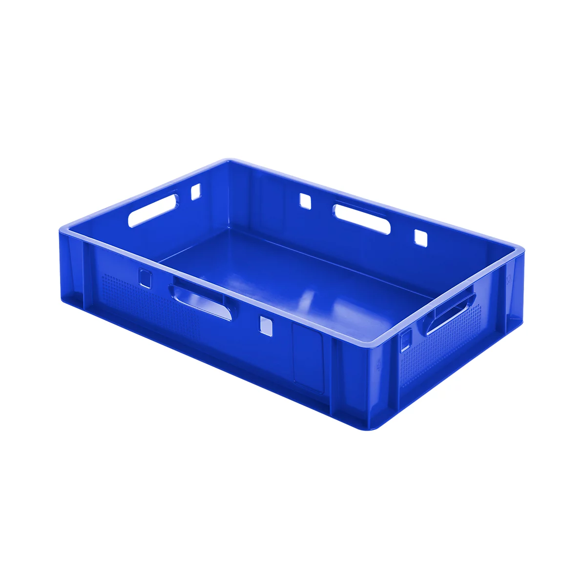 Euro Box Fleischkasten, lebensmittelecht, Inhalt 25,3 L, geschlossene Version, blau