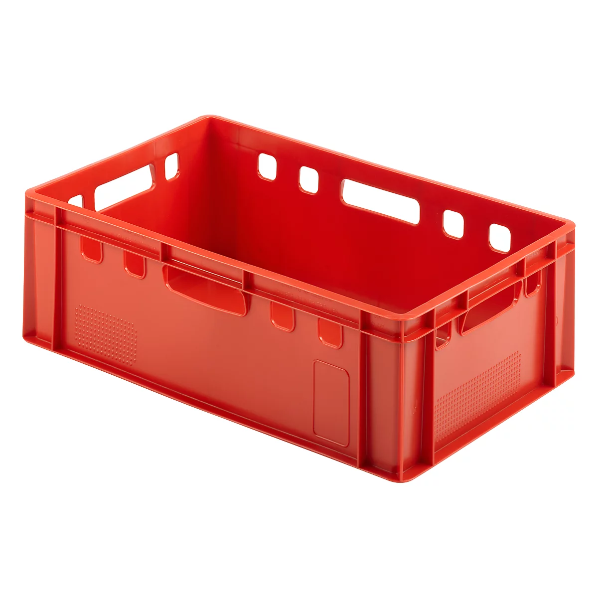 Euro Box Fleischkasten, lebensmittelecht, Inhalt 35,3 L, geschlossene Version, rot