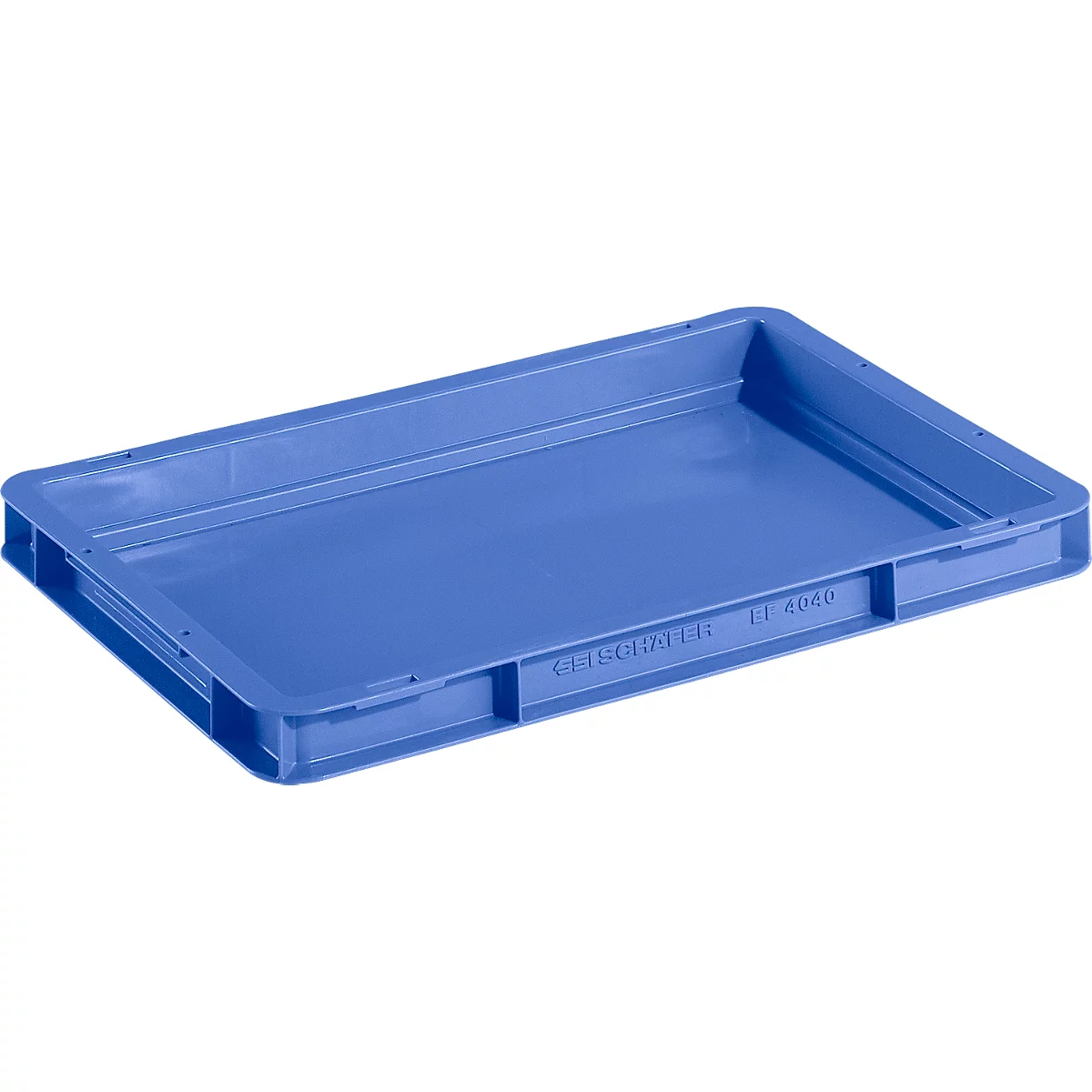Euro Box Serie EF 4040, aus PP, Inhalt 3,6 L, geschlossene Wände, Unterfassgriff, blau