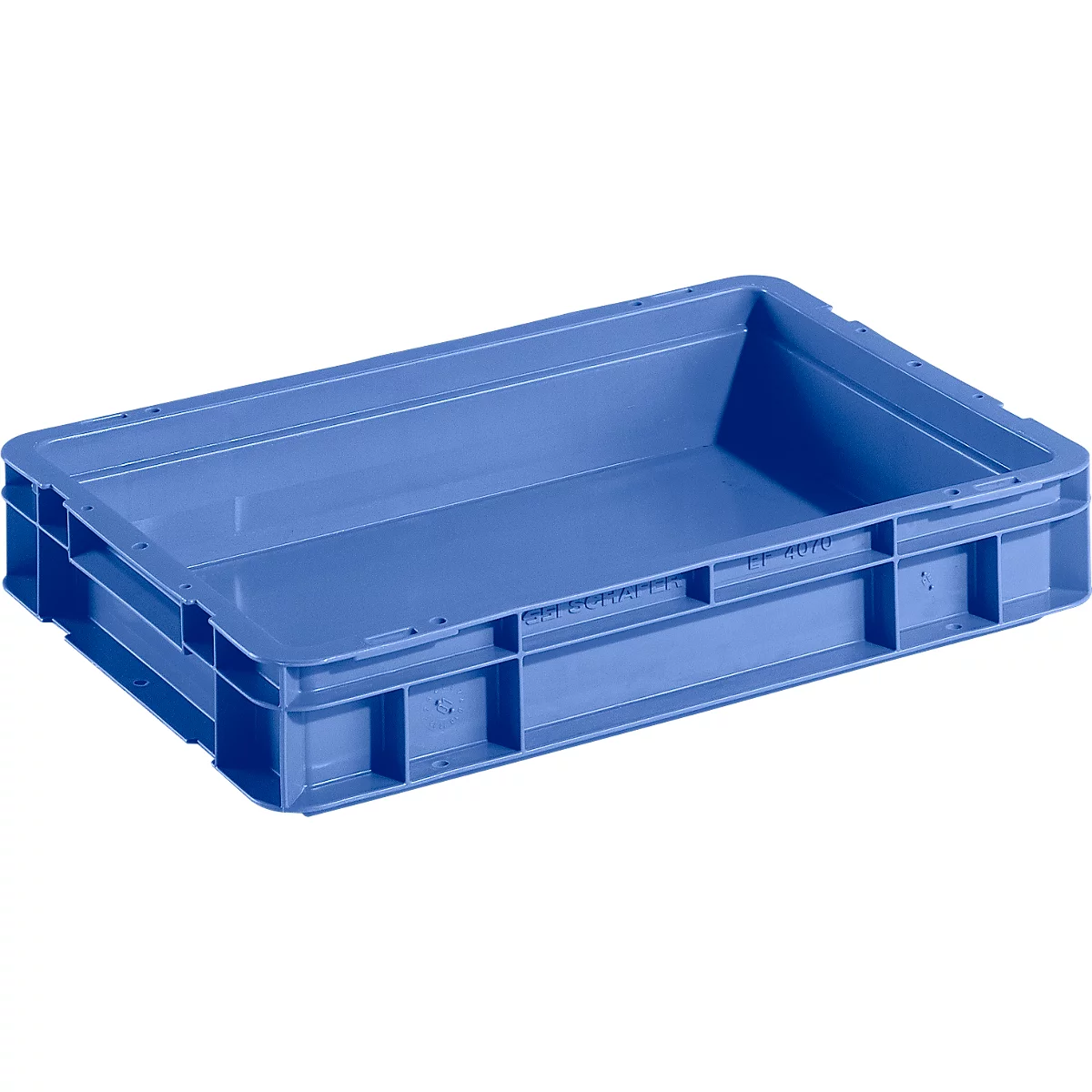Euro Box Serie EF 4070, aus PP, Inhalt 6,9 L, geschlossene Wände, Unterfassgriff, blau