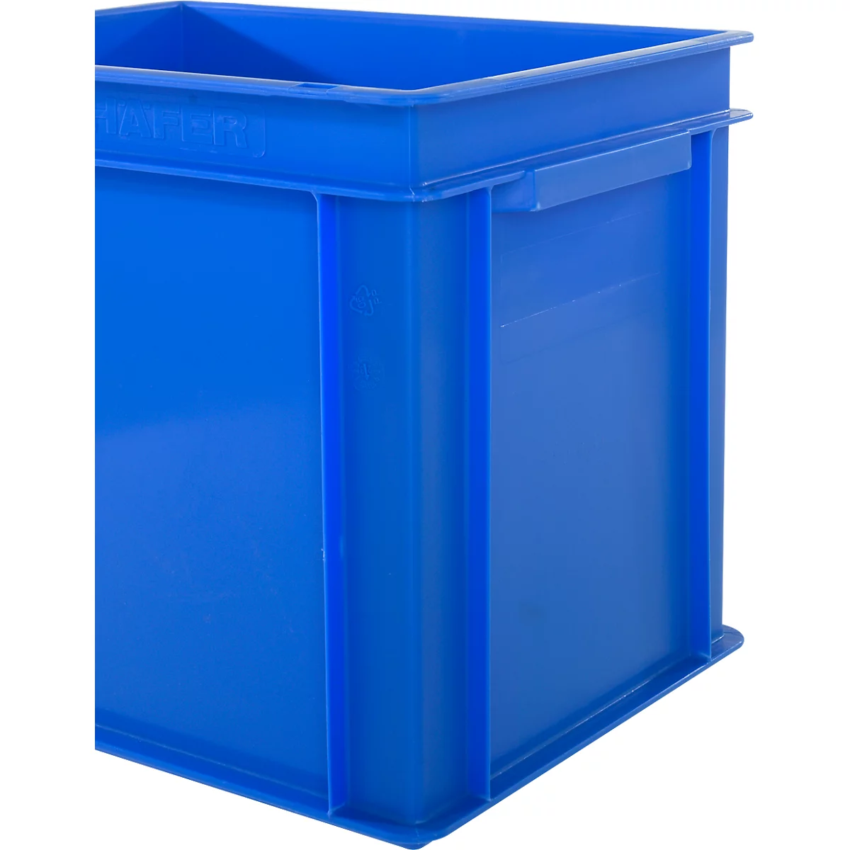 Euro Box Série EF 4320, en PP, capacité 29,5 L, parois fermées, poignée sous le couvercle, bleu