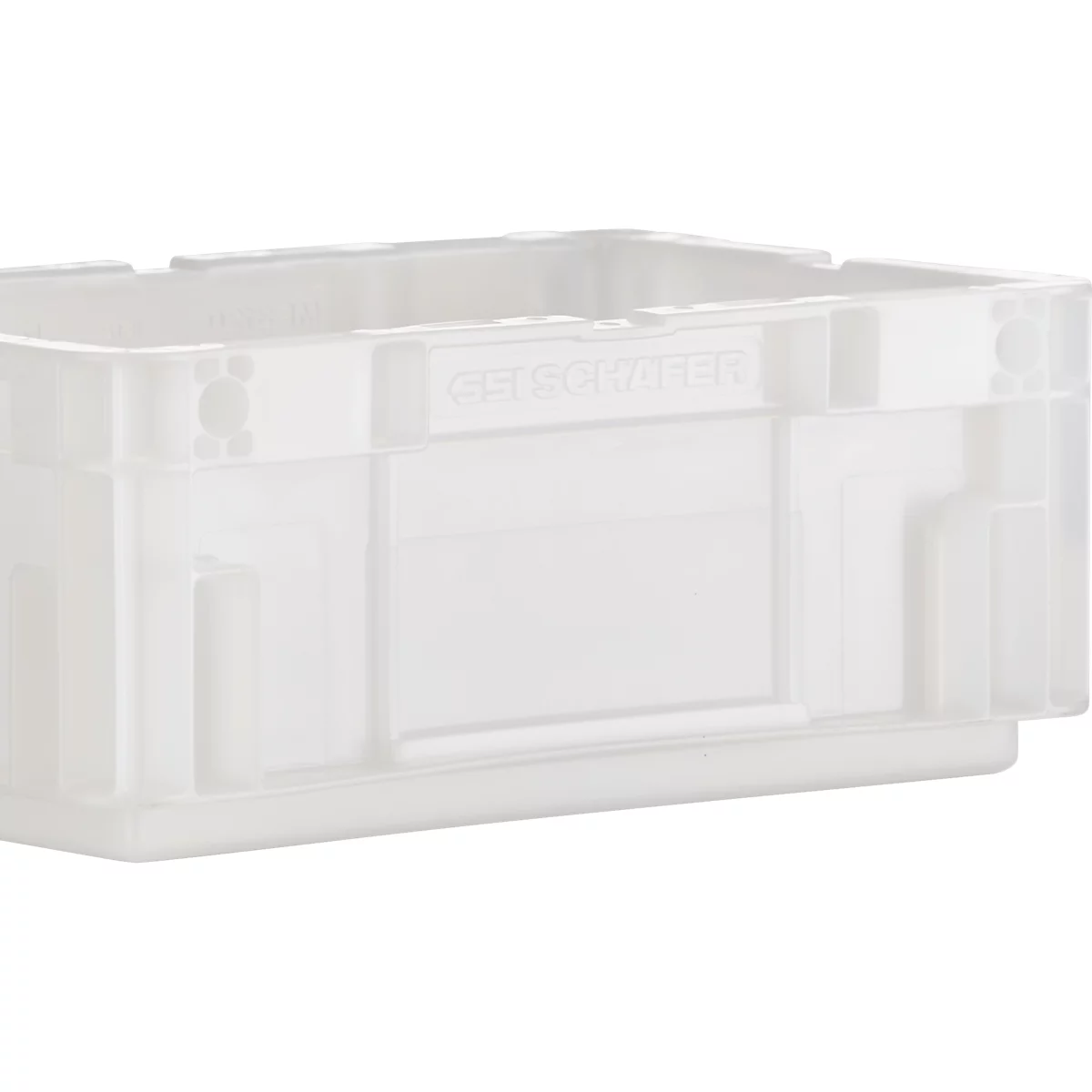 Une boîte en plastique transparente avec l'inscription "SCHNEIDER".