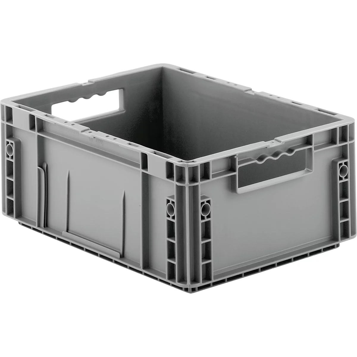 Euro Box Serie MF 4170, aus PP, Inhalt 14,6 L, Durchfassgriff, grau