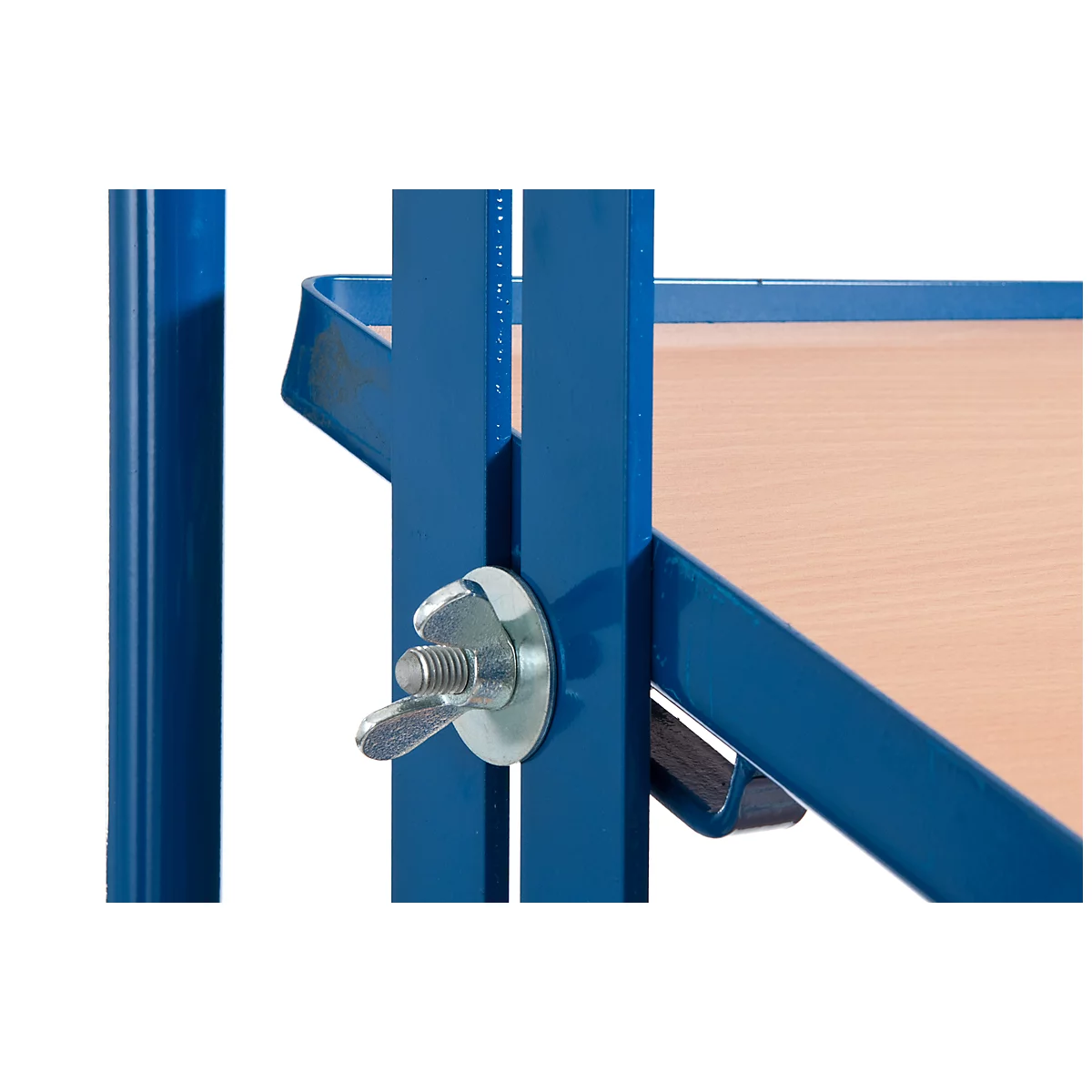 Euro-containerwagen met houten legborden, 820 x 620 mm