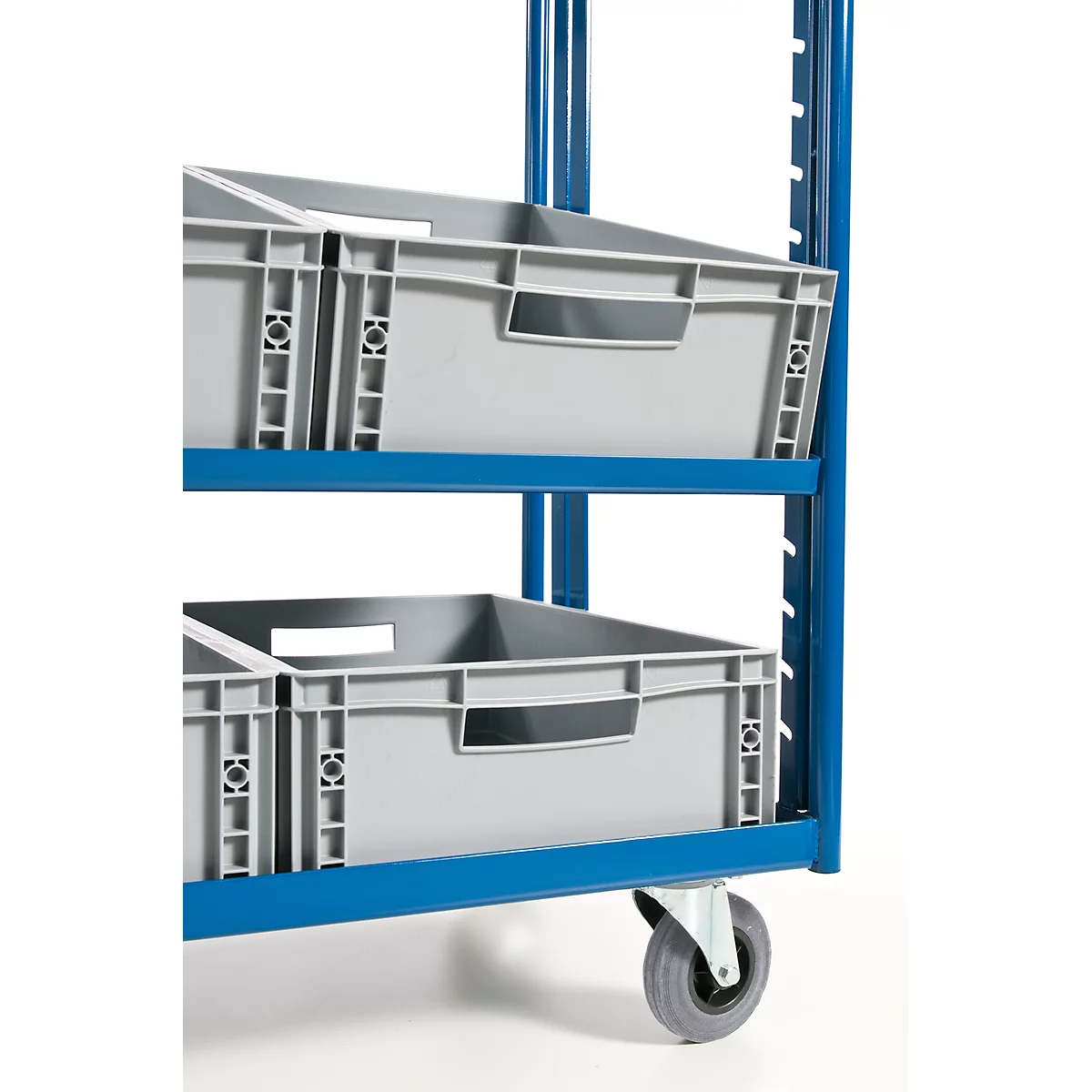 Euro-containerwagen met open frame en 6 bakken, 820 x 620 mm