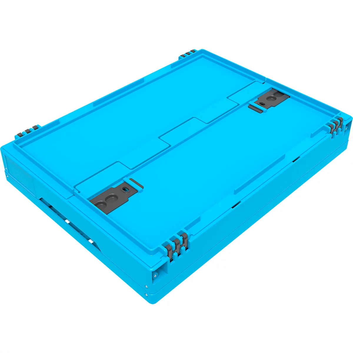 EURO-Maß vouwbox 4322 DL, met deksel, voor opslag en terugneembaar transport, inhoud 19 L, blauw
