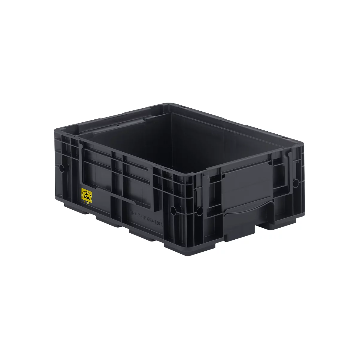 Eurobak R-KLT 4115, kunststof, B 400 x D 300 mm, tot 20 kg, zwart geleidend