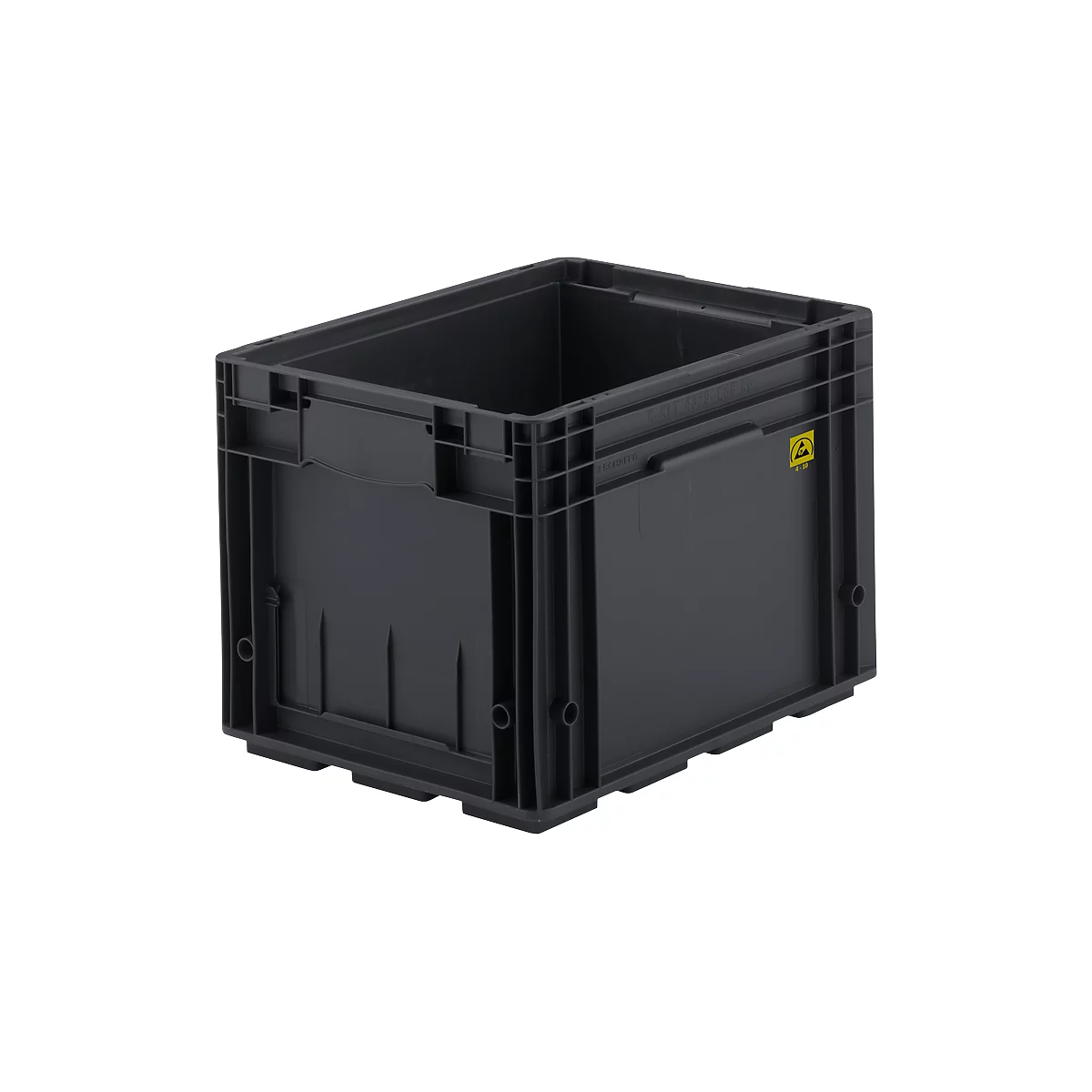 Eurobak R-KLT 4129, kunststof, B 400 x D 300 mm, tot 20 kg, zwart geleidend