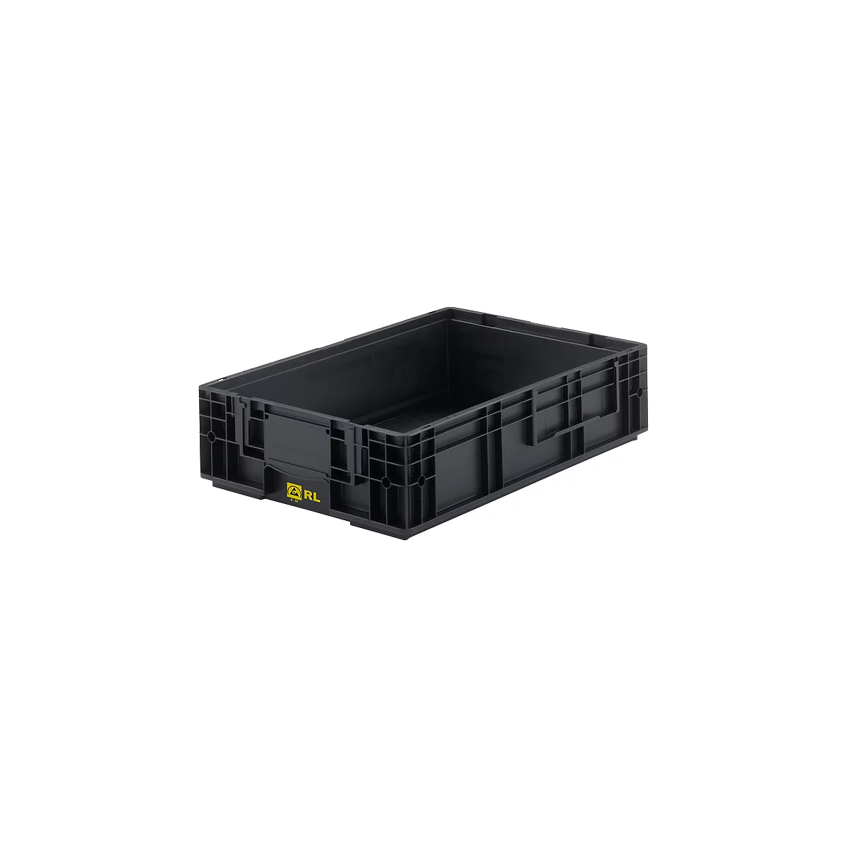 Eurobak R-KLT 6047, kunststof, B 600 x D 400 mm, tot 20 kg, zwart geleidend