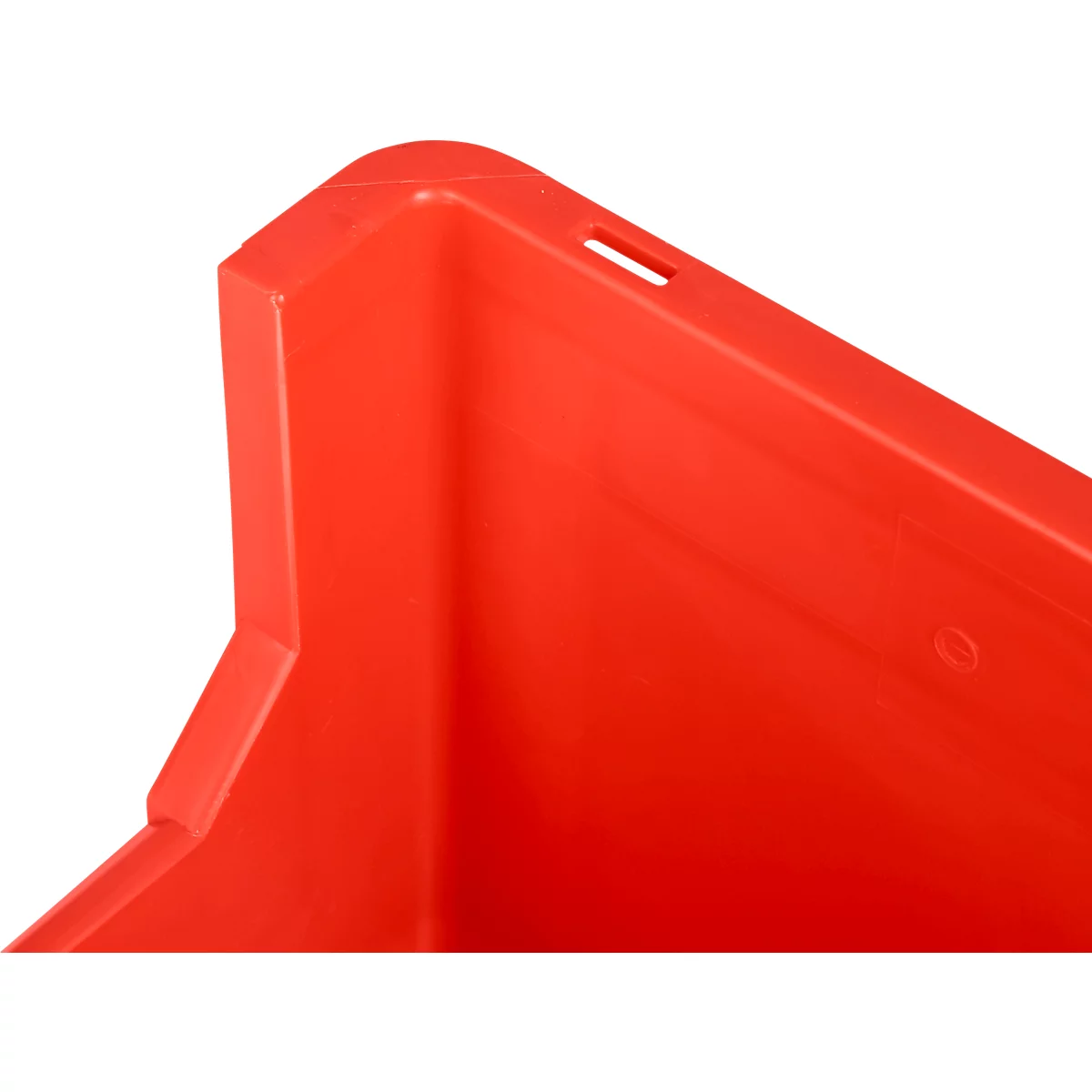Eurobox EF 4220 F1, 20,4 l, tot 15 kg, gesloten &amp; halfopen voorwand, doorlopende handgrepen, stapelbaar, L 400 x B 300 x H 200 mm, gerecycled PP, rood