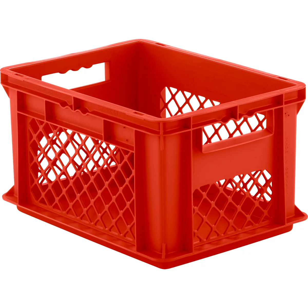 Eurobox serie EF 4221, van PP, inhoud 20,4 l, geperforeerde wanden, open handgreep, rood