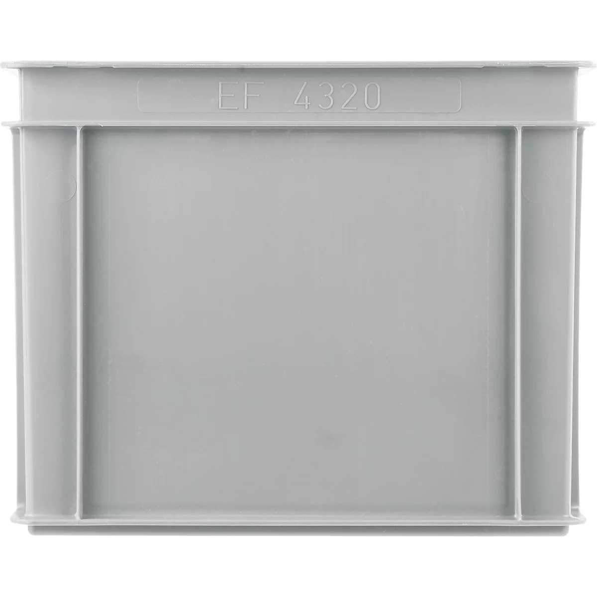 Eurobox-serie EF 4320, gemaakt van PP, inhoud 29,5 L, gesloten wanden, bodemgreep, grijs
