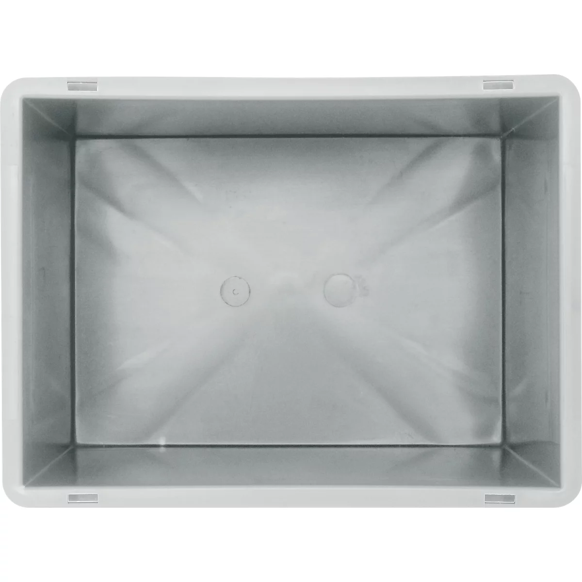Eurobox-serie EF 4320, gemaakt van PP, inhoud 29,5 L, gesloten wanden, bodemgreep, grijs