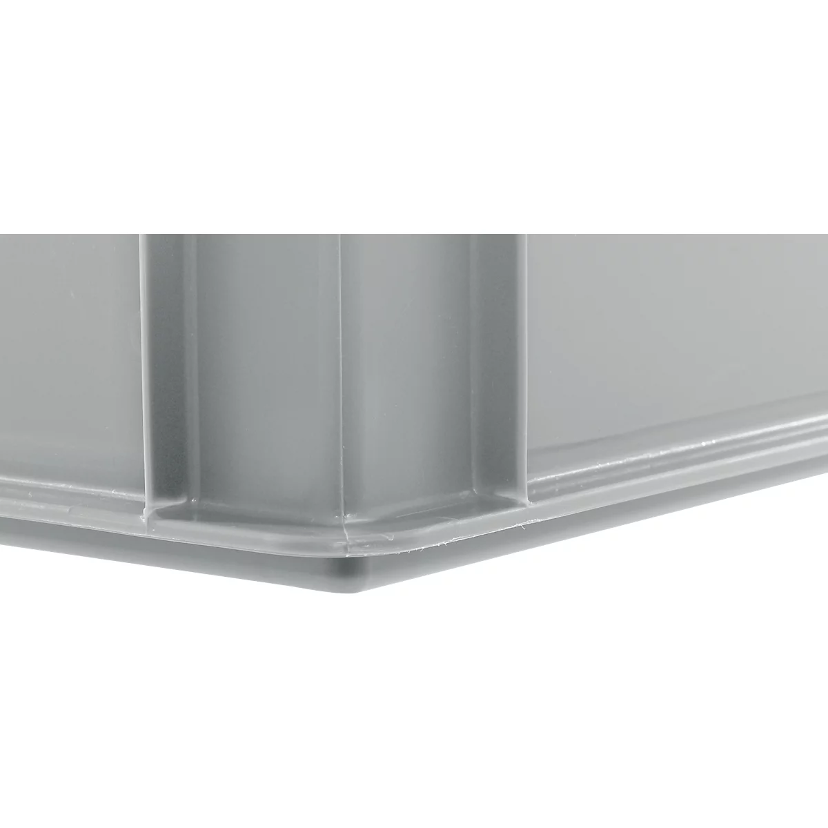 Eurobox-serie EF 4320, gemaakt van PP, inhoud 29,5 L, gesloten wanden, bodemgreep, grijs