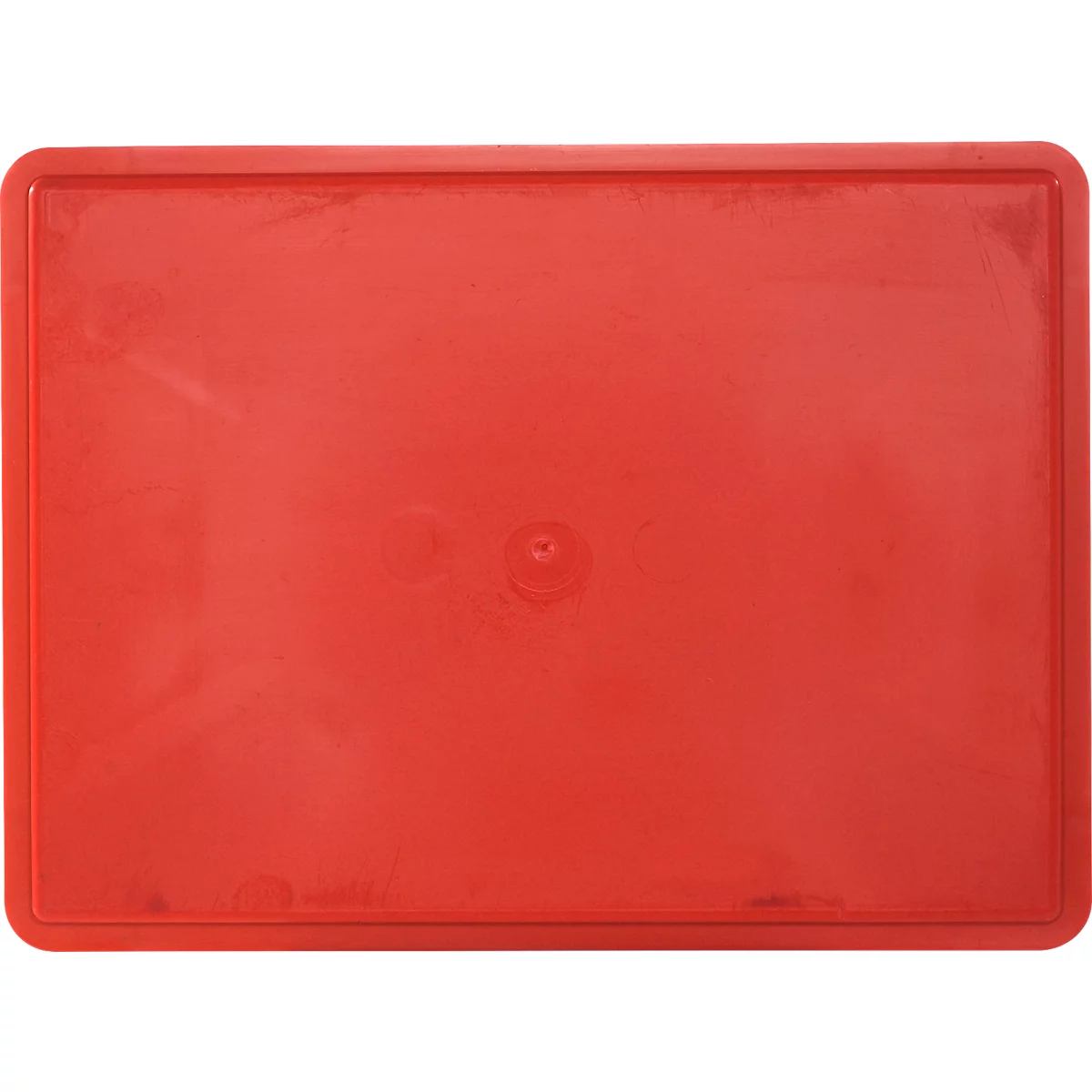 Eurobox-serie EF 4320, gemaakt van PP, inhoud 29,5 liter, gesloten wanden, bodemgreep, rood