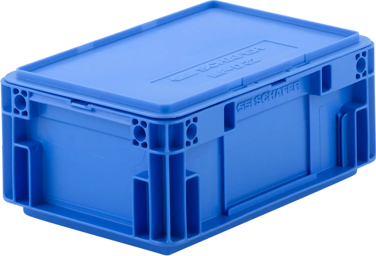 Eurobox serie MF 3120, van PP, inhoud 5,2 l, gesloten handgreep, blauw