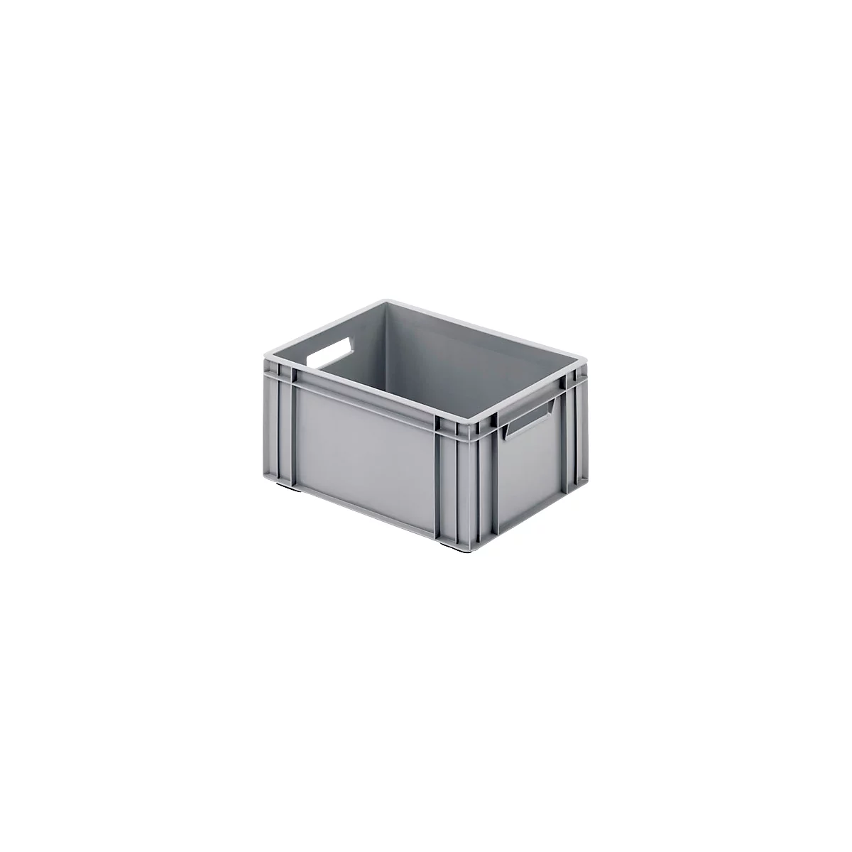 Eurokasten Ringoplast, für Fachwerkeinsätze geeignet, geschlossen, mit 2 Durchgriffen, L 400 x B 300 x H 193 mm, grau