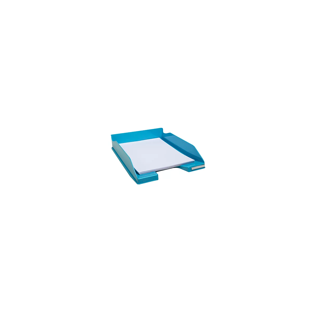 Exacompta BEE BLUE Combo-Midi brievenlade, voor A4+ documenten, stapelbaar, etikethouder, kunststof, blauwgroen, 6 stuks