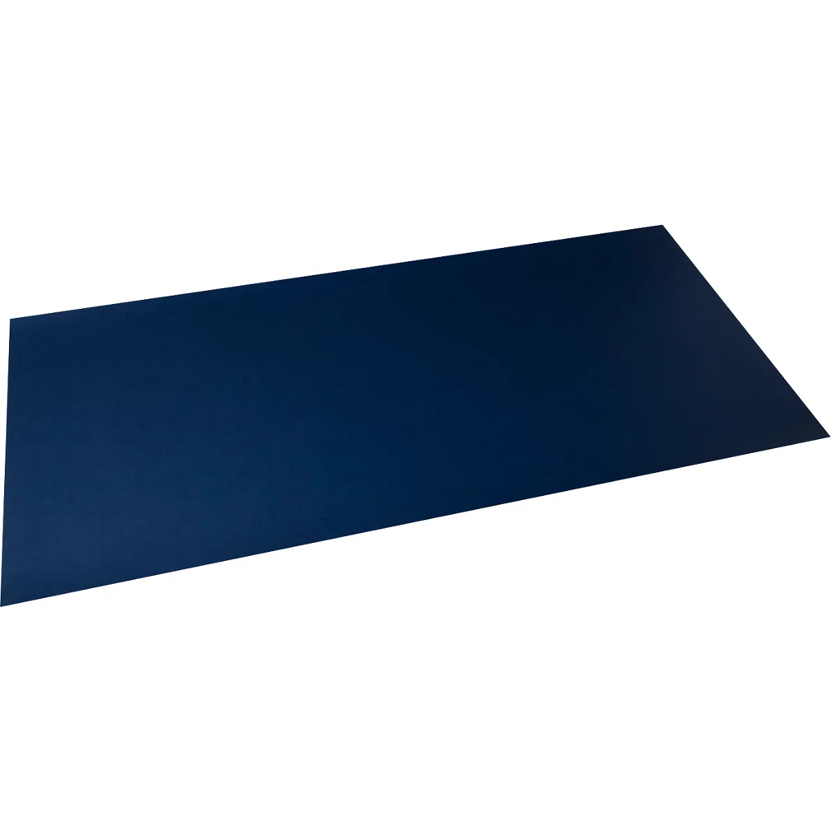 Blauwe rechthoek op witte achtergrond. Het oppervlak is egaal donkerblauw.