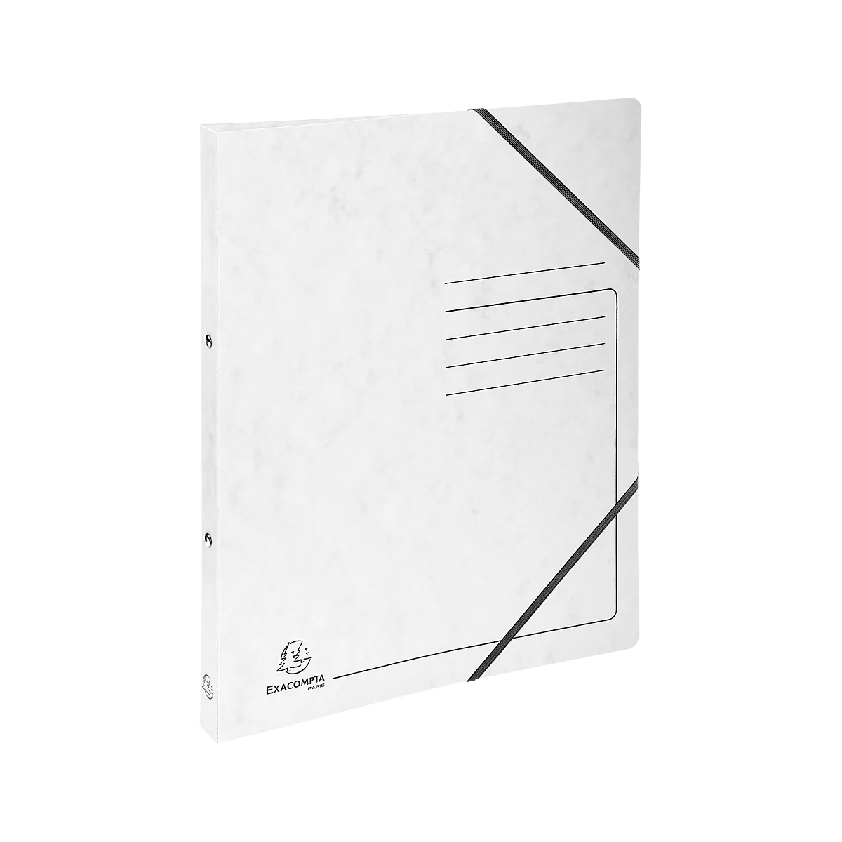 Exacompta classeur à anneaux, DIN A4, 2 anneaux ronds, largeur du dos 20 mm, blanc