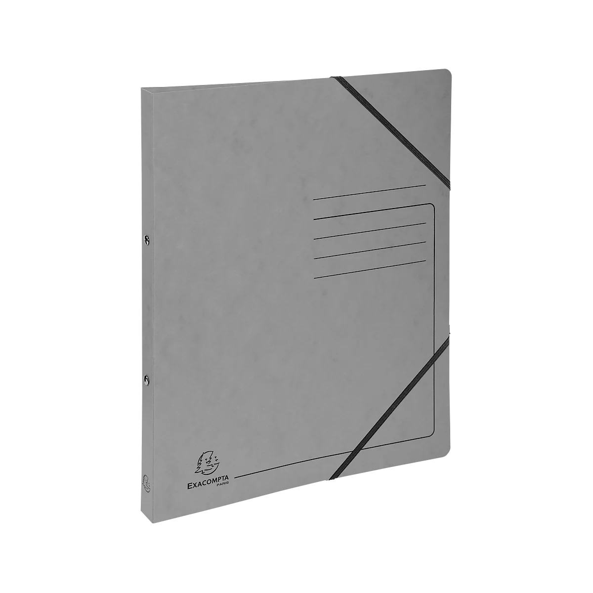 Exacompta Classeur à anneaux, DIN A4, 2 anneaux ronds, largeur du dos 20 mm, gris