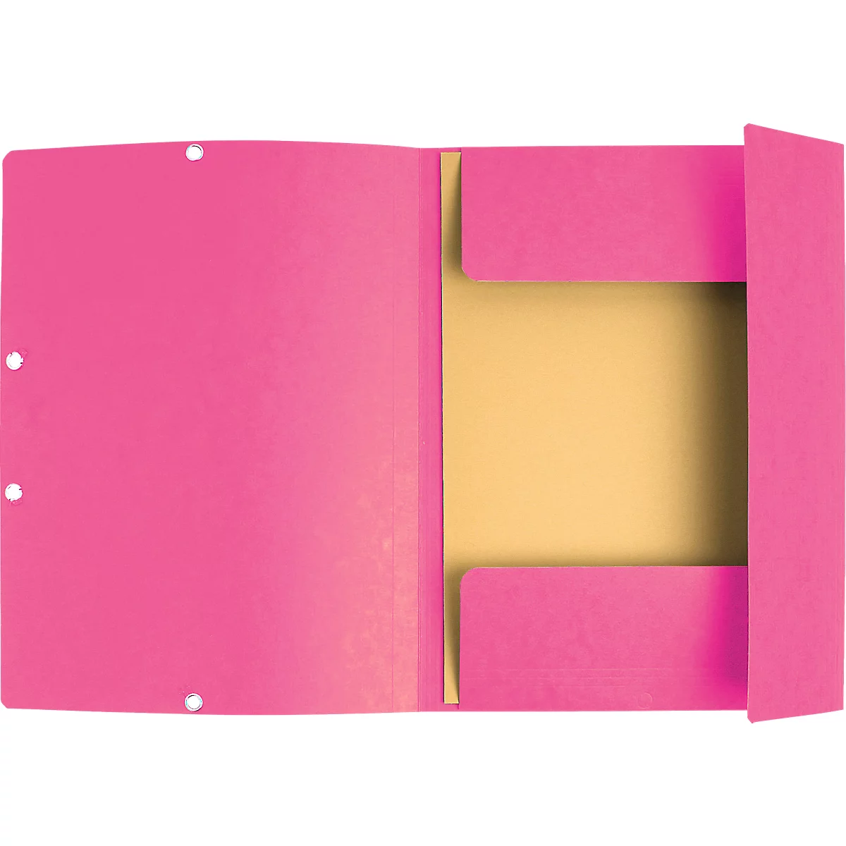 Exacompta classeur, DIN A4, avec élastique, 3 rabats, inscriptible, carton Colorspan, 355 g/m², rose